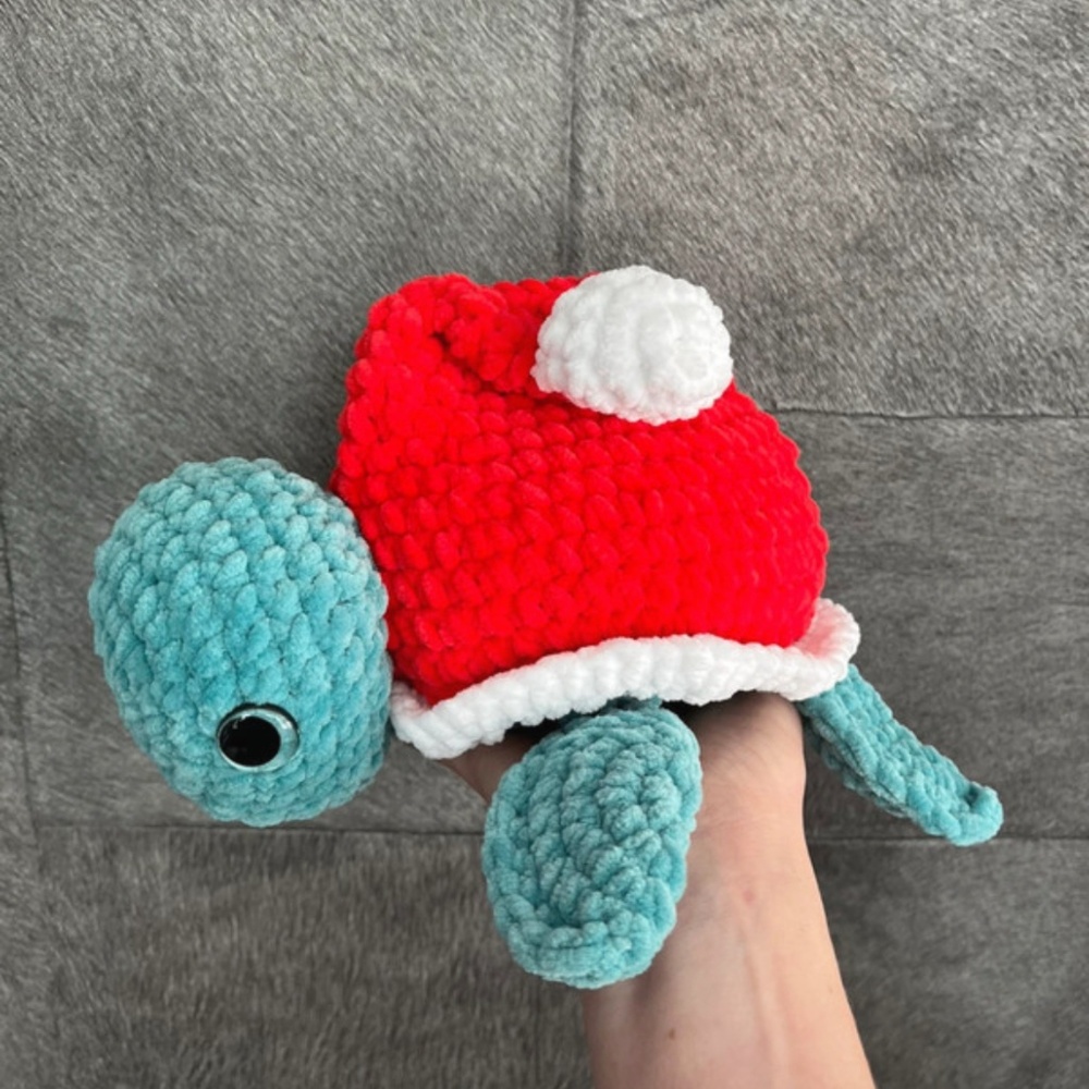 Christmas Turtle | Handmade Crochet Stuffed Animal